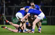 23 November 2024; Anthony Morgan of Kilcoo under pressure from Scotstown players during the AIB Ulster GAA Senior Club Football Championship semi-final match between Kilcoo and Scotstown at Box-IT Athletic Grounds in Armagh. Photo by Ramsey Cardy/Sportsfile