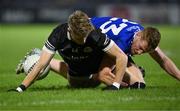 23 November 2024; Jerome Johnston of Kilcoo and Kieran Hughes of Scotstown during the AIB Ulster GAA Senior Club Football Championship semi-final match between Kilcoo and Scotstown at Box-IT Athletic Grounds in Armagh. Photo by Ramsey Cardy/Sportsfile