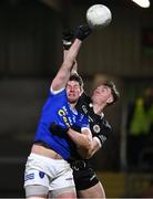 23 November 2024; Darren Hughes of Scotstown in action against Ryan McEvoy of Kilcoo during the AIB Ulster GAA Senior Club Football Championship semi-final match between Kilcoo and Scotstown at Box-IT Athletic Grounds in Armagh. Photo by Ramsey Cardy/Sportsfile