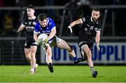 23 November 2024; Darragh Murray of Scotstown in action against Conor Laverty of Kilcoo during the AIB Ulster GAA Senior Club Football Championship semi-final match between Kilcoo and Scotstown at Box-IT Athletic Grounds in Armagh. Photo by Ramsey Cardy/Sportsfile