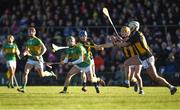 24 November 2024; Adam Screeney of Kilcormac-Killoughey is tackled by Castletown Geoghegan players, from left, David Maloney, Peter Murphy and Shane Clavin of Castletown Geoghegan during the AIB Leinster GAA Senior Club Hurling Championship semi-final match between Castletown Geoghegan and Kilcormac-Killoughey at TEG Cusack Park in Mullingar, Westmeath. Photo by Tom Beary/Sportsfile