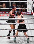 15 November 2024; Amanda Serrano, left, and Katie Taylor during their undisputed super lightweight championship fight at AT&T Stadium in Arlington, Texas, USA. Photo by Stephen McCarthy/Sportsfile Photo by Stephen McCarthy/Sportsfile