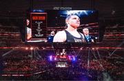 15 November 2024; Katie Taylor before her undisputed super lightweight championship fight with Amanda Serrano at AT&T Stadium in Arlington, Texas, USA. Photo by Stephen McCarthy/Sportsfile