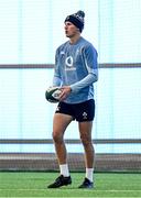 26 November 2024; Sam Prendergast during an Ireland Rugby training session at the IRFU High Performance Centre in Dublin. Photo by Ramsey Cardy/Sportsfile