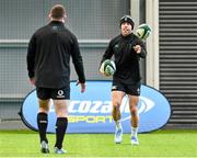 26 November 2024; Jack Crowley, right, and Cian Healy during an Ireland Rugby training session at the IRFU High Performance Centre in Dublin. Photo by Ramsey Cardy/Sportsfile