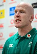 26 November 2024; Forwards coach Paul O'Connell during an Ireland Rugby media conference at the IRFU High Performance Centre in Dublin. Photo by Ramsey Cardy/Sportsfile