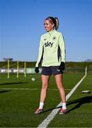 26 November 2024; Denise O'Sullivan during a Republic of Ireland women training session at the FAI National Training Centre in Abbotstown, Dublin. Photo by Stephen McCarthy/Sportsfile