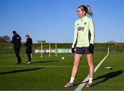 26 November 2024; Denise O'Sullivan during a Republic of Ireland women training session at the FAI National Training Centre in Abbotstown, Dublin. Photo by Stephen McCarthy/Sportsfile