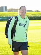 26 November 2024; Anna Patten arrives for a Republic of Ireland women training session at the FAI National Training Centre in Abbotstown, Dublin. Photo by Stephen McCarthy/Sportsfile