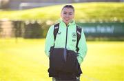 26 November 2024; Abbie Larkin arrives for a Republic of Ireland women training session at the FAI National Training Centre in Abbotstown, Dublin. Photo by Stephen McCarthy/Sportsfile