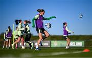 26 November 2024; Leanne Kiernan during a Republic of Ireland women training session at the FAI National Training Centre in Abbotstown, Dublin. Photo by Stephen McCarthy/Sportsfile