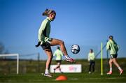 26 November 2024; Denise O'Sullivan during a Republic of Ireland women training session at the FAI National Training Centre in Abbotstown, Dublin. Photo by Stephen McCarthy/Sportsfile