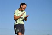 27 November 2024; Katie McCabe during a Republic of Ireland women training session at the FAI National Training Centre in Abbotstown, Dublin. Photo by Stephen McCarthy/Sportsfile