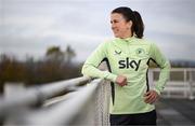28 November 2024; Republic of Ireland's Niamh Fahey poses for a portrait at their team hotel ahead of their UEFA Women's EURO 2025 Play-off second round first leg match against Wales on Friday. Photo by Stephen McCarthy/Sportsfile