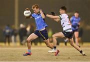 27 November 2024; Max McGinnity of UCD in action against Eoin McGreal of UL during the HE GAA Freshers Football League Division 1 final match between UCD and UL at Billings Park in UCD, Dublin. Photo by Piaras Ó Mídheach/Sportsfile