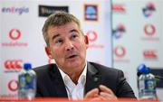 28 November 2024; IRFU chief commercial officer Padraig Power during the IRFU Continuation AGM media conference at the Aviva Stadium in Dublin. Photo by Seb Daly/Sportsfile