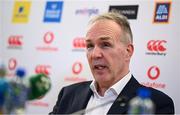 28 November 2024; IRFU chief executive officer Kevin Potts during the IRFU Continuation AGM media conference at the Aviva Stadium in Dublin. Photo by Seb Daly/Sportsfile