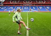 28 November 2024; Megan Connolly during a Republic of Ireland women training session at Cardiff City Stadium in Wales. Photo by Stephen McCarthy/Sportsfile