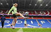 28 November 2024; Megan Connolly during a Republic of Ireland women training session at Cardiff City Stadium in Wales. Photo by Stephen McCarthy/Sportsfile