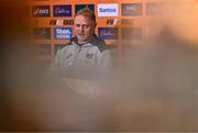 28 November 2024; Head coach Joe Schmidt speaks to the press during an Australia Rugby media conference at the Radisson St Helen's Hotel in Dublin. Photo by Ben McShane/Sportsfile