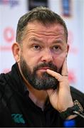 28 November 2024; Head coach Andy Farrell during an Ireland Rugby media conference at the Aviva Stadium in Dublin. Photo by Seb Daly/Sportsfile