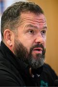 28 November 2024; Head coach Andy Farrell during an Ireland Rugby media conference at the Aviva Stadium in Dublin. Photo by Seb Daly/Sportsfile