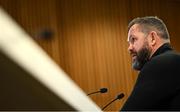 28 November 2024; Head coach Andy Farrell during an Ireland Rugby media conference at the Aviva Stadium in Dublin. Photo by Seb Daly/Sportsfile