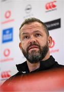 28 November 2024; Head coach Andy Farrell during an Ireland Rugby media conference at the Aviva Stadium in Dublin. Photo by Seb Daly/Sportsfile