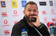 28 November 2024; Head coach Andy Farrell during an Ireland Rugby media conference at the Aviva Stadium in Dublin. Photo by Seb Daly/Sportsfile