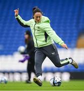 28 November 2024; Megan Campbell during a Republic of Ireland women training session at Cardiff City Stadium in Wales. Photo by Stephen McCarthy/Sportsfile