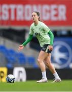 28 November 2024; Anna Patten during a Republic of Ireland women training session at Cardiff City Stadium in Wales. Photo by Stephen McCarthy/Sportsfile