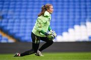 28 November 2024; Goalkeeper Courtney Brosnan during a Republic of Ireland women training session at Cardiff City Stadium in Wales. Photo by Stephen McCarthy/Sportsfile