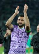 28 November 2024; Roberto Lopes of Shamrock Rovers celebrates after the UEFA Conference League 2024/25 league phase match between SK Rapid and Shamrock Rovers at the Allianz Stadion in Vienna, Austria. Photo by Tom Seiss/Sportsfile
