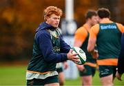29 November 2024; Tane Edmed during an Australia rugby captain's run at Wanderers RFC in Dublin. Photo by Piaras Ó Mídheach/Sportsfile