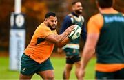 29 November 2024; Taniela Tupou during an Australia rugby captain's run at Wanderers RFC in Dublin. Photo by Piaras Ó Mídheach/Sportsfile