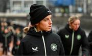 29 November 2024; Republic of Ireland's Julie-Ann Russell during a match-day team walk ahead of their UEFA Women's EURO 2025 Play-off second round first leg match against Wales in Cardiff. Photo by Stephen McCarthy/Sportsfile