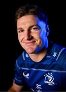 29 November 2024; Jordie Barrett poses for a portrait during a Leinster Rugby squad portrait session at Energia Park in Dublin. Photo by Brendan Moran/Sportsfile