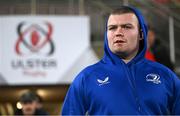 29 November 2024; Jack Boyle of Leinster before the United Rugby Championship match between Ulster and Leinster at Kingspan Stadium in Belfast. Photo by Seb Daly/Sportsfile