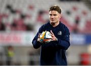 29 November 2024; Jordie Barrett of Leinster before the United Rugby Championship match between Ulster and Leinster at Kingspan Stadium in Belfast. Photo by Seb Daly/Sportsfile