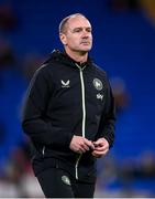 29 November 2024; Republic of Ireland assistant coach Colin Healy before the UEFA Women's EURO 2025 Play-off Round Two first leg match between Wales and Republic of Ireland at Cardiff City Stadium in Wales. Photo by Stephen McCarthy/Sportsfile