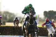 30 November 2024; Impaire Et Passe, with Paul Townend up, on their way to winning the SIS Beginners Steeplechase after jumping the last on day one of the Fairyhouse Winter Festival at Fairyhouse Racecourse in Meath. Photo by Matt Browne/Sportsfile