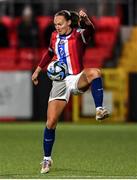 29 November 2024; Emilie Woldvik of Norway during the UEFA Women's EURO 2025 Play-off round two first leg match between Northern Ireland and Norway at Inver Park in Larne, Antrim. Photo by Shauna Clinton/Sportsfile