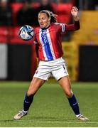 29 November 2024; Emilie Woldvik of Norway during the UEFA Women's EURO 2025 Play-off round two first leg match between Northern Ireland and Norway at Inver Park in Larne, Antrim. Photo by Shauna Clinton/Sportsfile