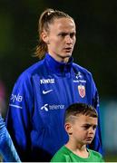 29 November 2024; Caroline Graham Hansen of Norway before the UEFA Women's EURO 2025 Play-off round two first leg match between Northern Ireland and Norway at Inver Park in Larne, Antrim. Photo by Shauna Clinton/Sportsfile