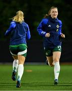 29 November 2024; Lauren Wade of Northern Ireland before the UEFA Women's EURO 2025 Play-off round two first leg match between Northern Ireland and Norway at Inver Park in Larne, Antrim. Photo by Shauna Clinton/Sportsfile