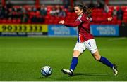 29 November 2024; Tuva Hansen of Norway during the UEFA Women's EURO 2025 Play-off round two first leg match between Northern Ireland and Norway at Inver Park in Larne, Antrim. Photo by Shauna Clinton/Sportsfile
