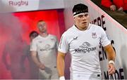 29 November 2024; Jude Postlethwaite of Ulster before the United Rugby Championship match between Ulster and Leinster at Kingspan Stadium in Belfast. Photo by Ramsey Cardy/Sportsfile