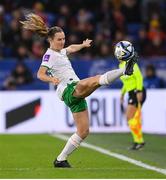29 November 2024; Kyra Carusa of Republic of Ireland during the UEFA Women's EURO 2025 Play-off Round Two first leg match between Wales and Republic of Ireland at Cardiff City Stadium in Wales. Photo by Stephen McCarthy/Sportsfile