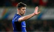 29 November 2024; Ross Byrne of Leinster during the United Rugby Championship match between Ulster and Leinster at Kingspan Stadium in Belfast. Photo by Ramsey Cardy/Sportsfile