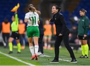 29 November 2024; Wales head coach Rhian Wilkinson during the UEFA Women's EURO 2025 Play-off Round Two first leg match between Wales and Republic of Ireland at Cardiff City Stadium in Wales. Photo by Stephen McCarthy/Sportsfile